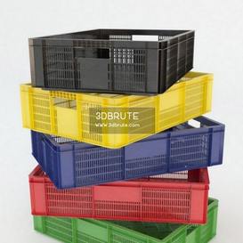 Plastic Crates 3dbrute Download Free 3d Model Furniture
