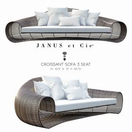 Janus Et Cie Croissant 3 Seat Sofa 166 3dmodel 3dbrute