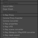 VRay mesh export missing , how to regain the right mouse menu