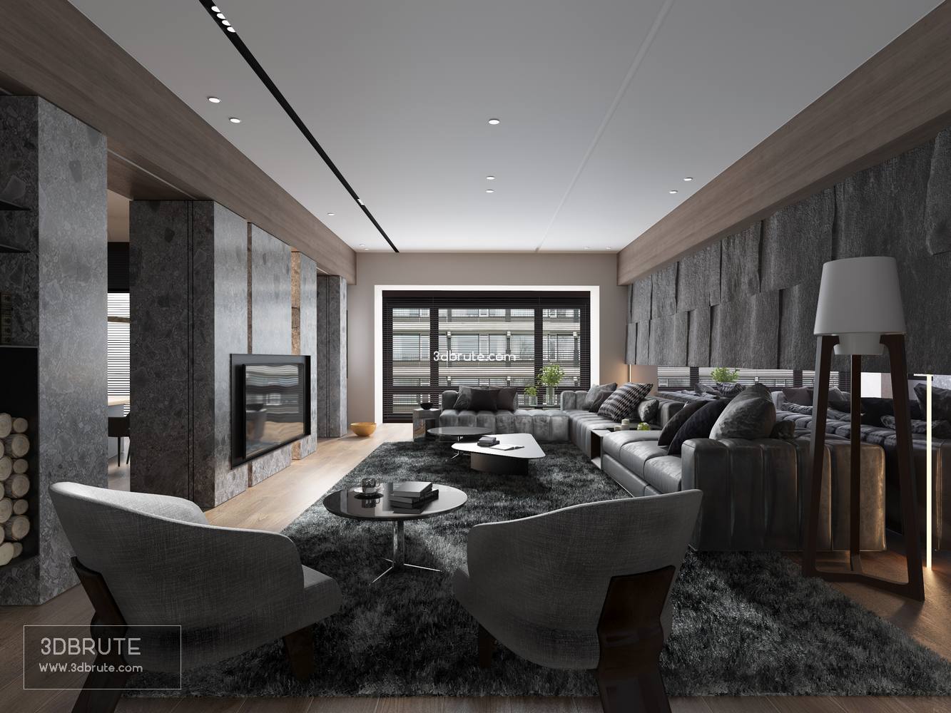 Living room download free 3dsmax - Download -3d Models Free -3dbrute