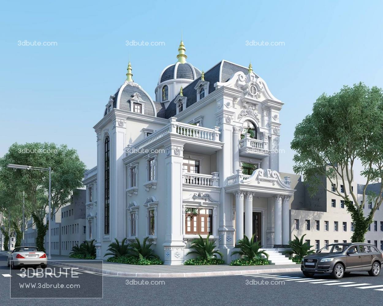 Classical Villa Exterior Sketchup File Free Download By Van Sinh Free ...