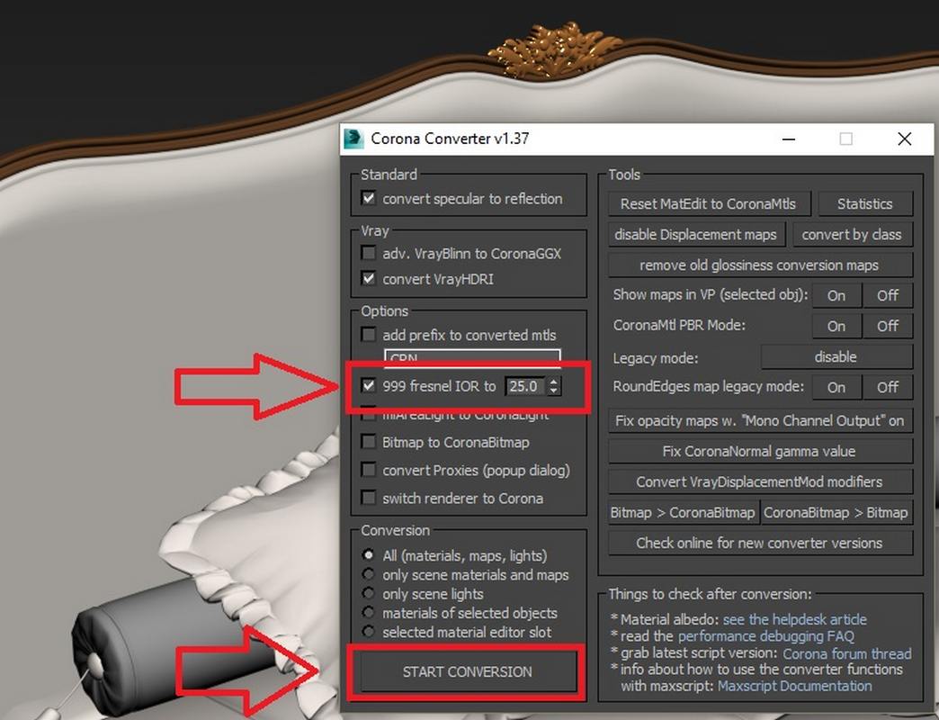 reset vray settings