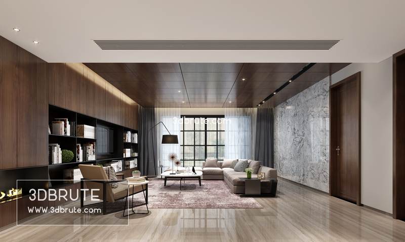 Modern living room 3dmodel 3dsmax (2)