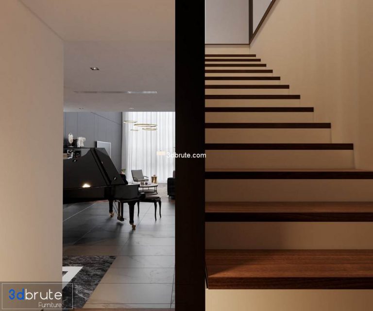 Apartment Interior Livingroom VIP corona - Download free-3d Models