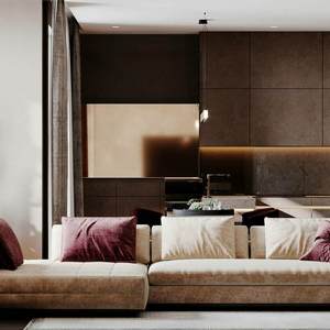 Picture of Gray-yellow toned apartment design - Download -3d Models Free -3dbrute