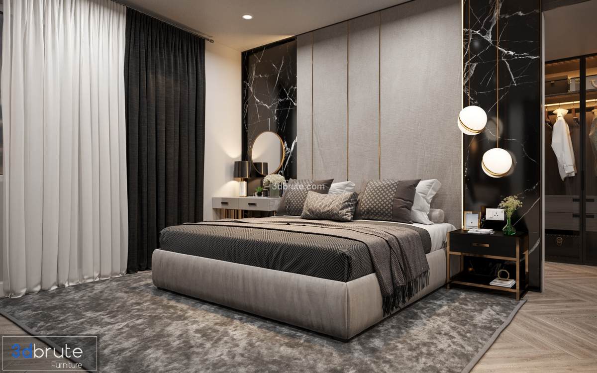 bedroom corona 3dsmax 3d model