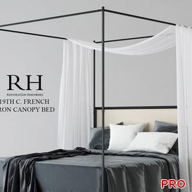 Rh 19th C French Iron Canopy Bed B106 3d Model Buy Download 3dbrute