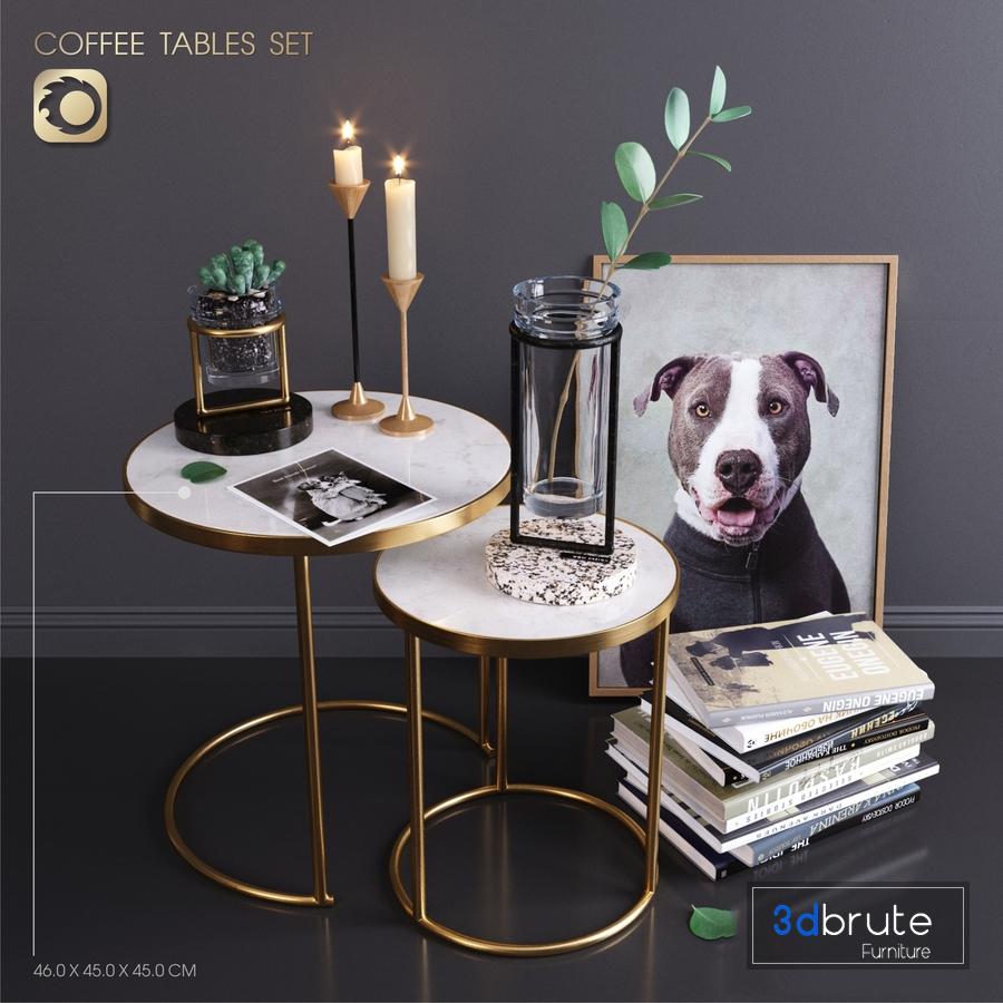 ZARA HOME-coffee tables set 3d model 