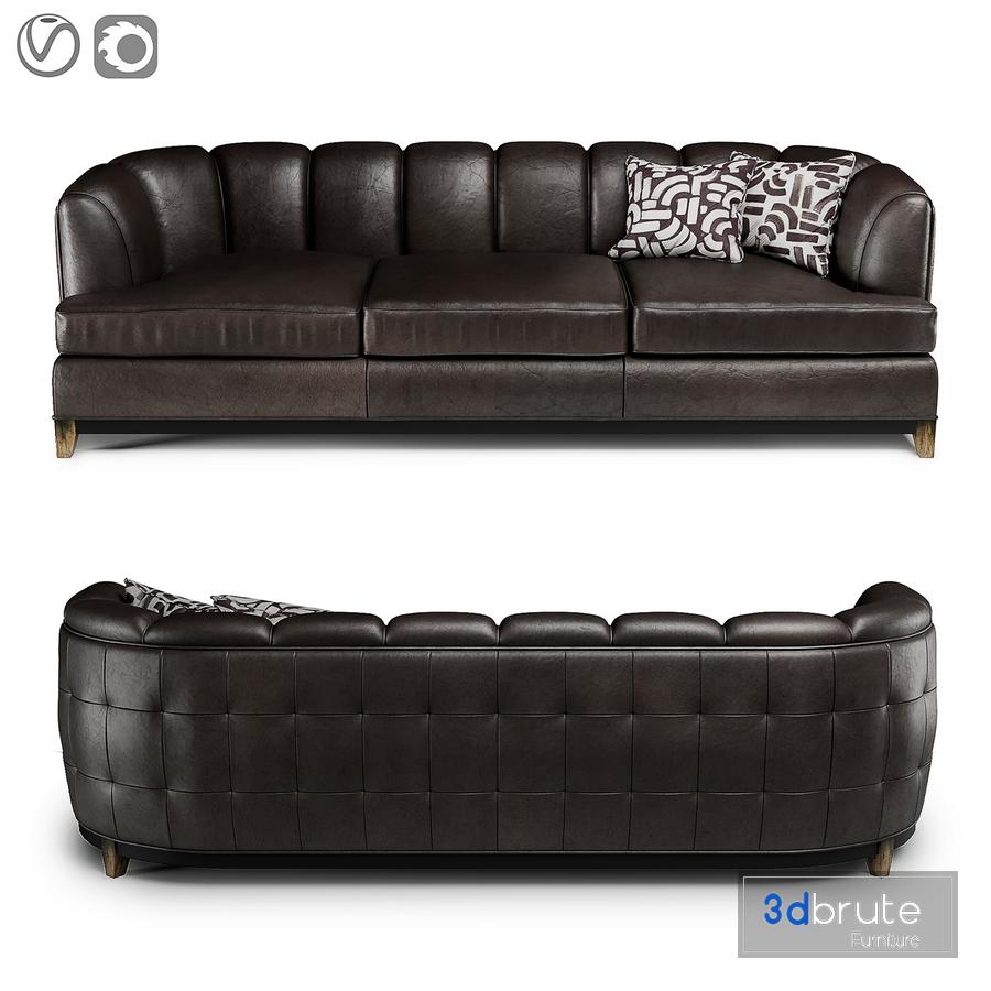 Hooker Rockingham Stationary Sofa 3d model Buy Download 3dbrute