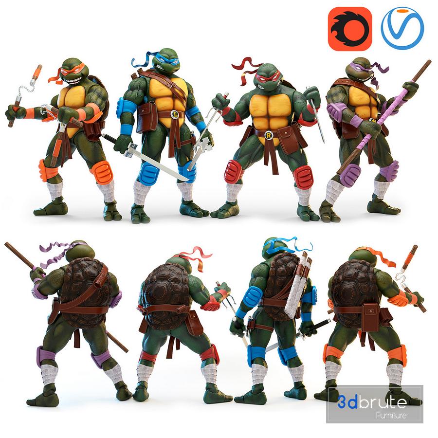 Teenage Mutant Ninja Turtles 3d Model Buy Download 3dbrute