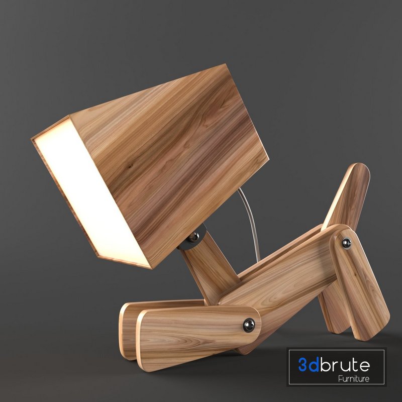 Dogi Adjustable Wooden Table Lamp