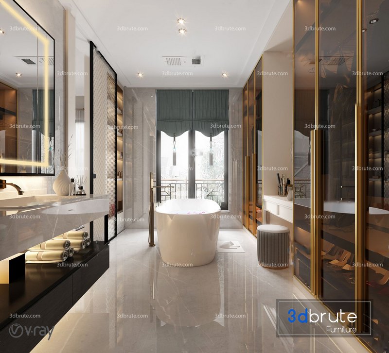 Bathroom vol2 2020 3dmodel - Download Buy 3d Models -3dbrute