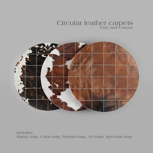 Carpet Pack 2 -Circular Leather Carpets. Z40