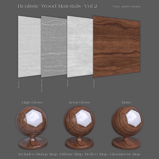 36 Realistic Wood Materials -Vol 2 Z81