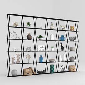 Partition Rack with Decor