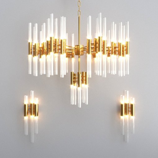 Modern Golden Luxury Crystal Empire Suspension