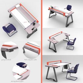 modern and young desk design