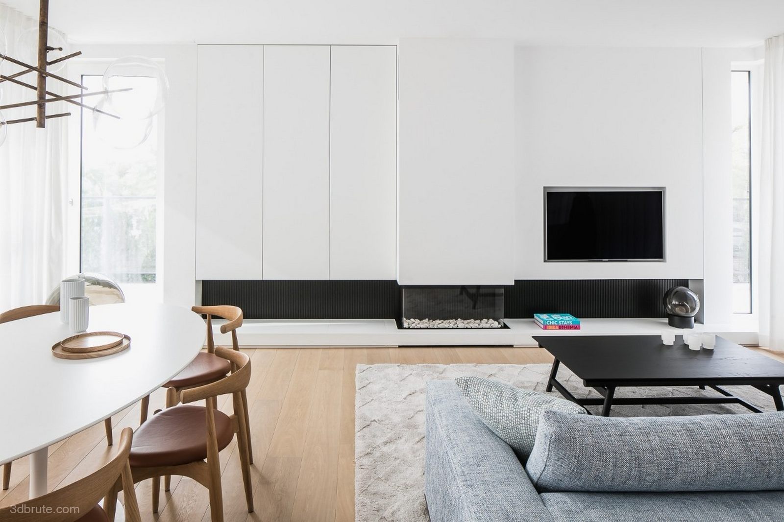 Curated visual reference: Nordic Small Apartment Stylish And Colorful Residences Idea 3Dbrute Photo Inspiration