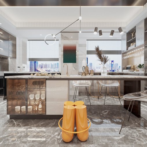 Kitchen Corona 4 3d model Download  Free 3dbrute