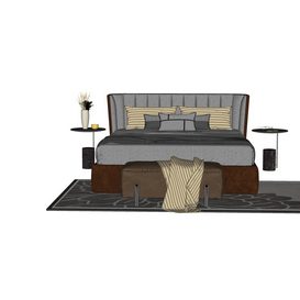 Bed Sketchup 3d model Sketchup Download  Free 3dbrute