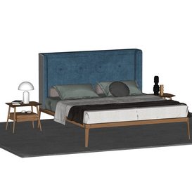 Bed Sketchup 3d model Sketchup Download Free 3dbrute