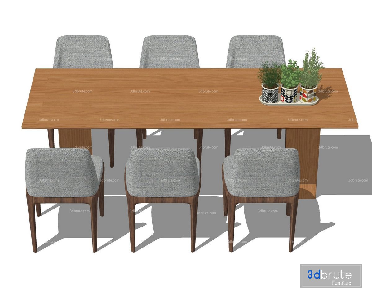 Dining set Sketchup 15