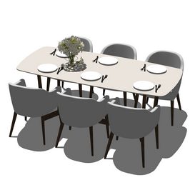 Dining set Sketchup 18