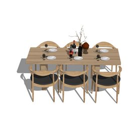 Dining set Sketchup 20