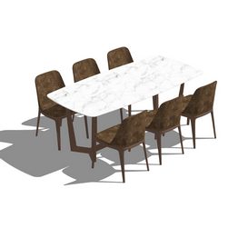 Dining set Sketchup 24