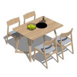 Dining set Sketchup 3d model Sketchup Download Free 3dbrute