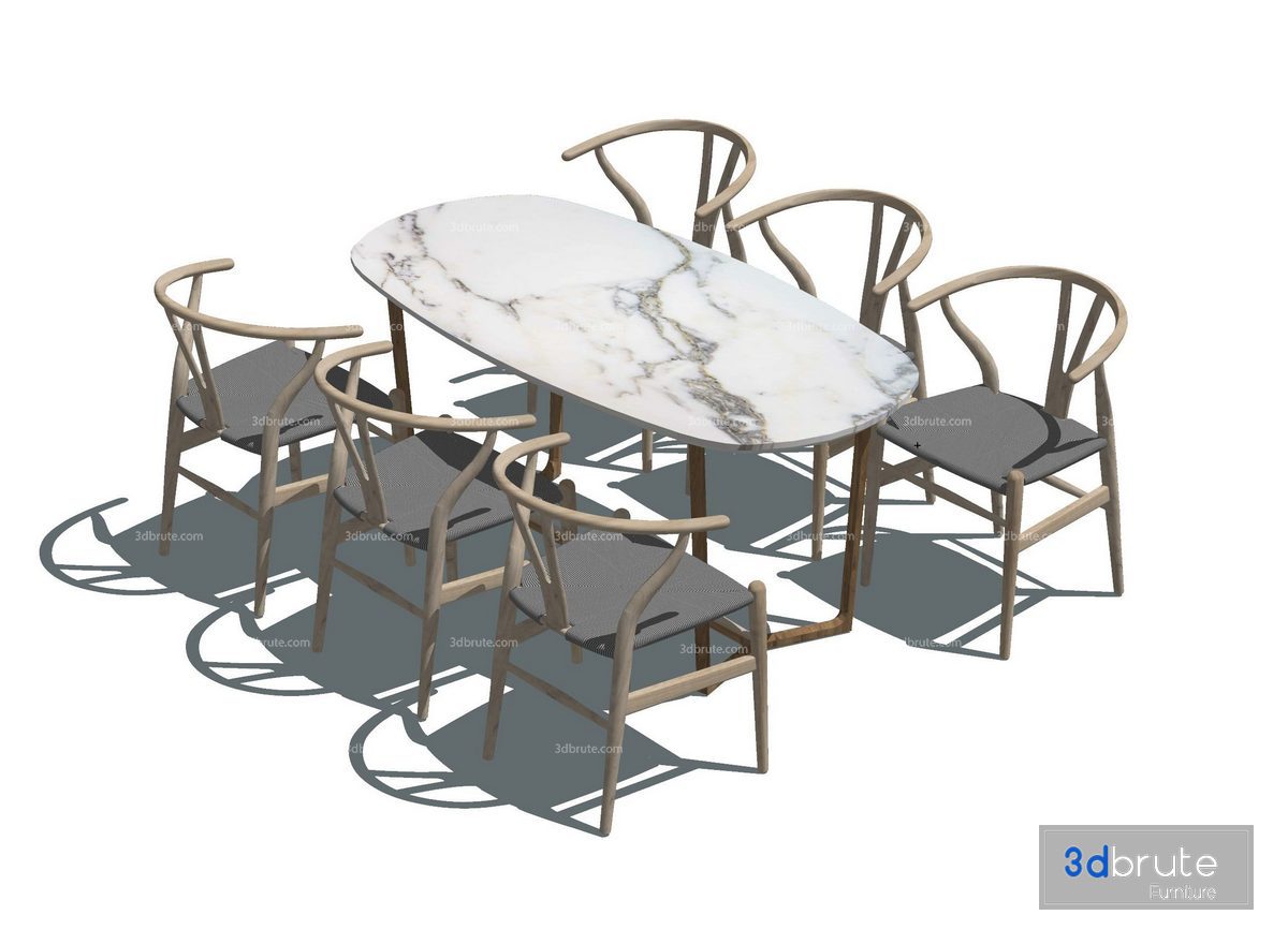 Dining set Sketchup 40