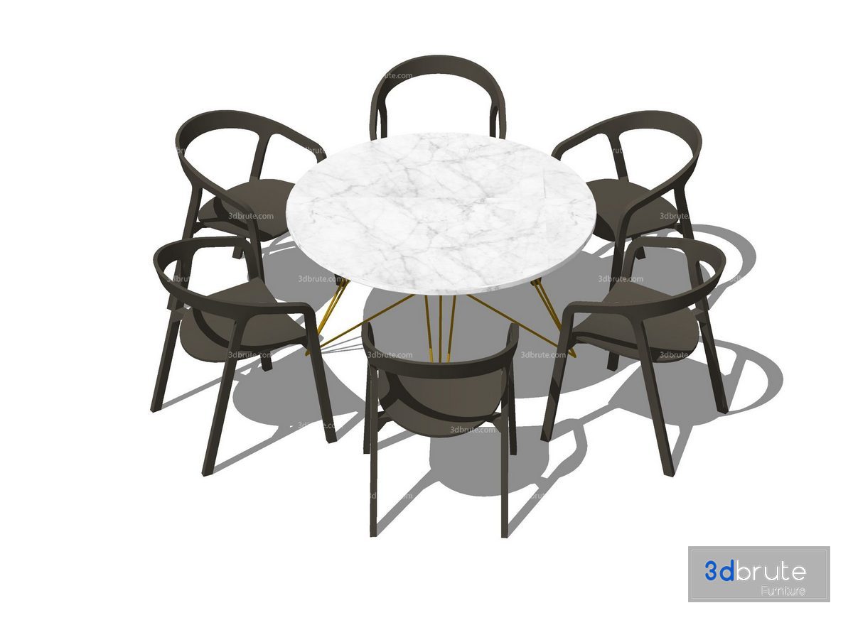 Dining set Sketchup 48