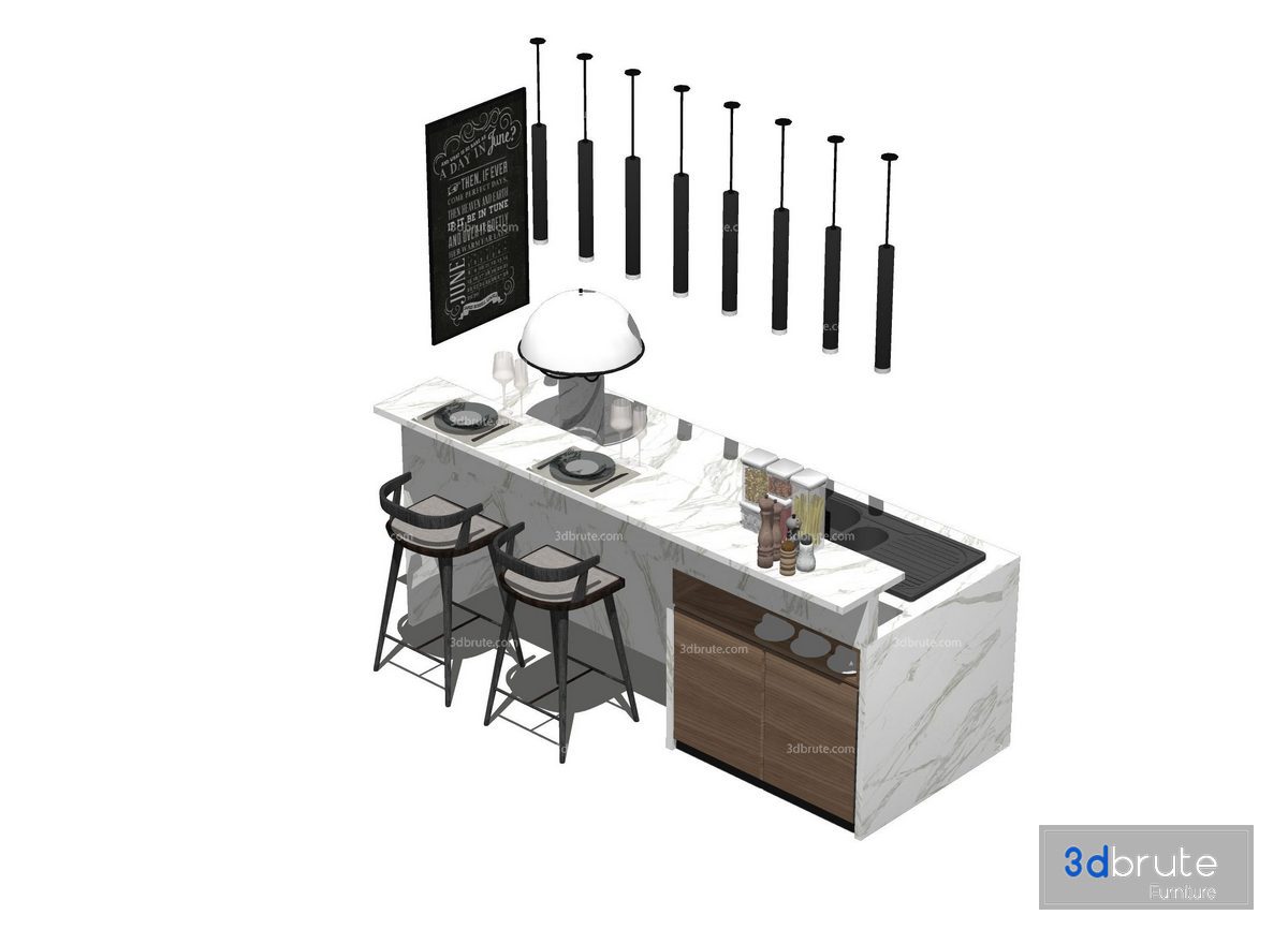 Dining set Sketchup 61