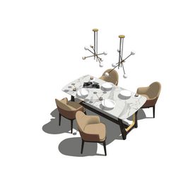 Dining set Sketchup 62