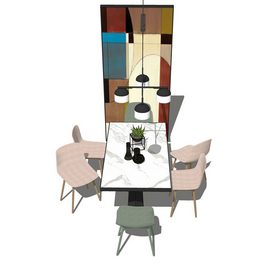 Dining set Sketchup 65