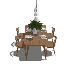 Dining set Sketchup 74