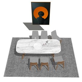 Dining set Sketchup 95