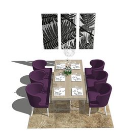 Dining set Sketchup 96