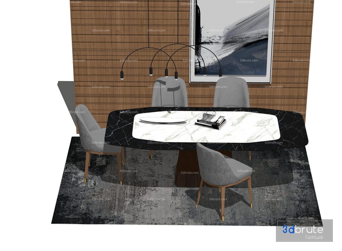 Dining set Sketchup 106