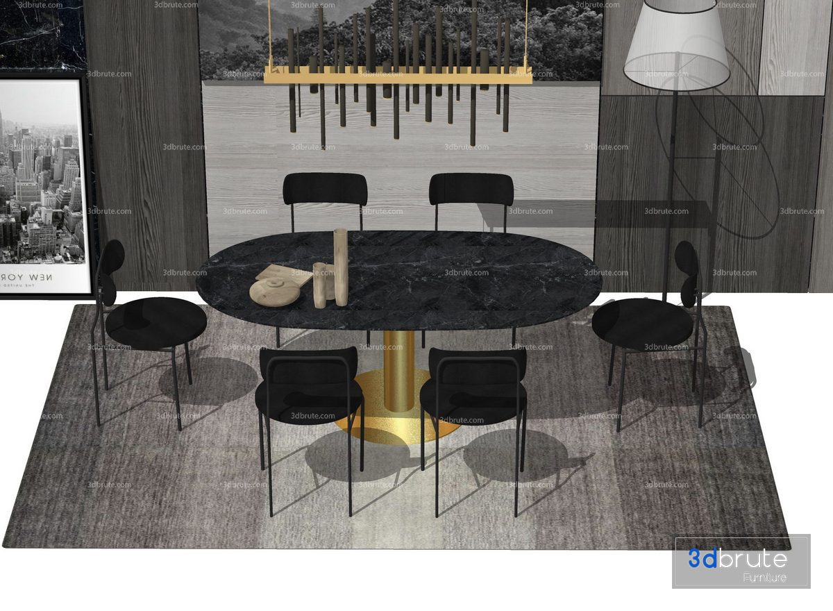 Dining set Sketchup 109