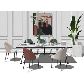 Dining set Sketchup 120