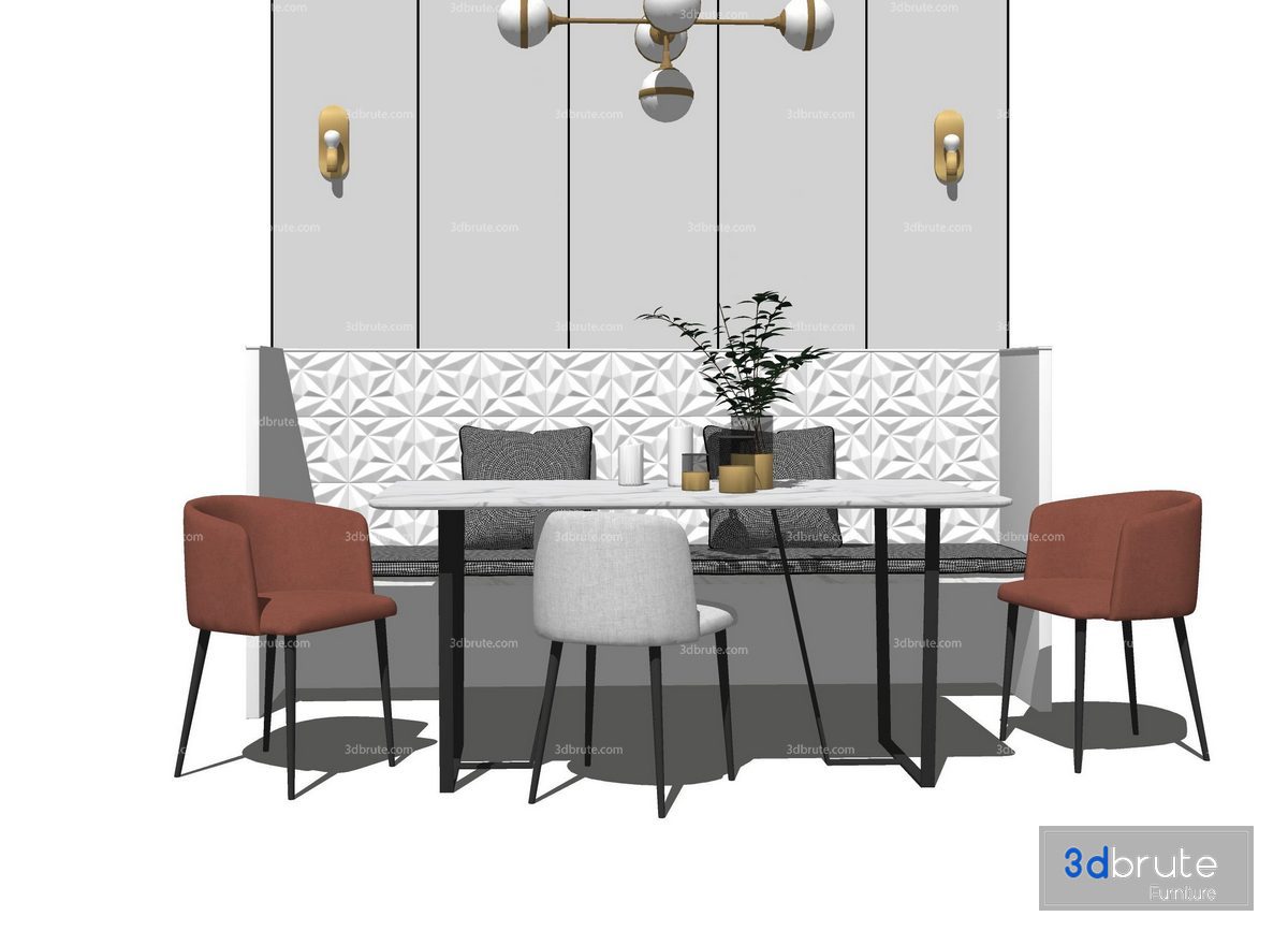 Dining set Sketchup 142