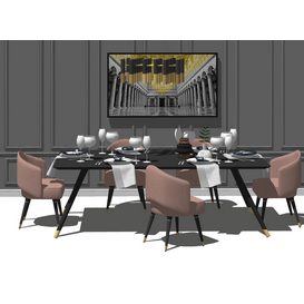 Dining set Sketchup 145