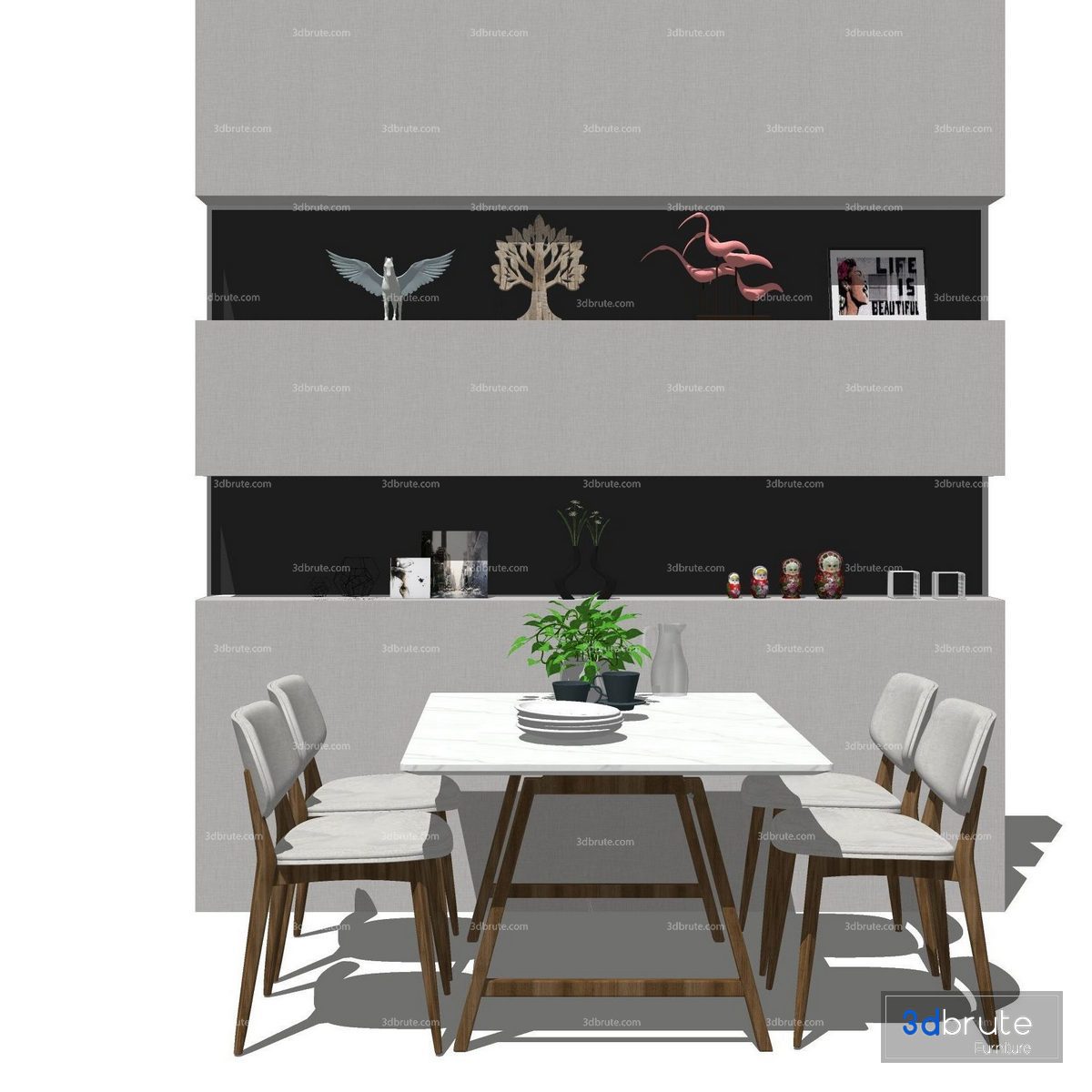 Dining set Sketchup 151