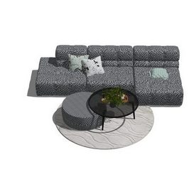 Sofa set Sketchup 3d model Sketchup Download Free 3dbrute