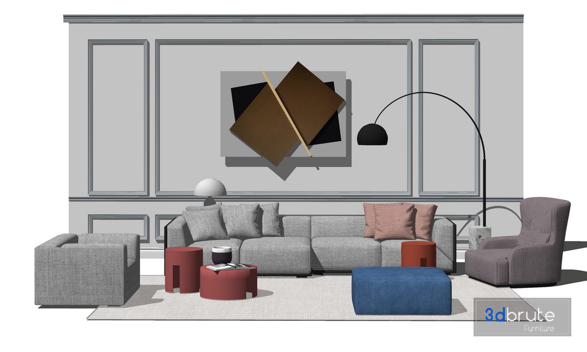 Sofa set Sketchup58