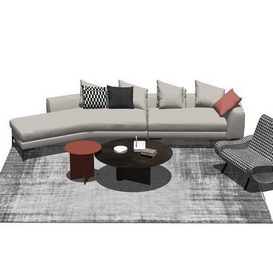 Sofa set Sketchup 3d model Sketchup Download Free 3dbrute