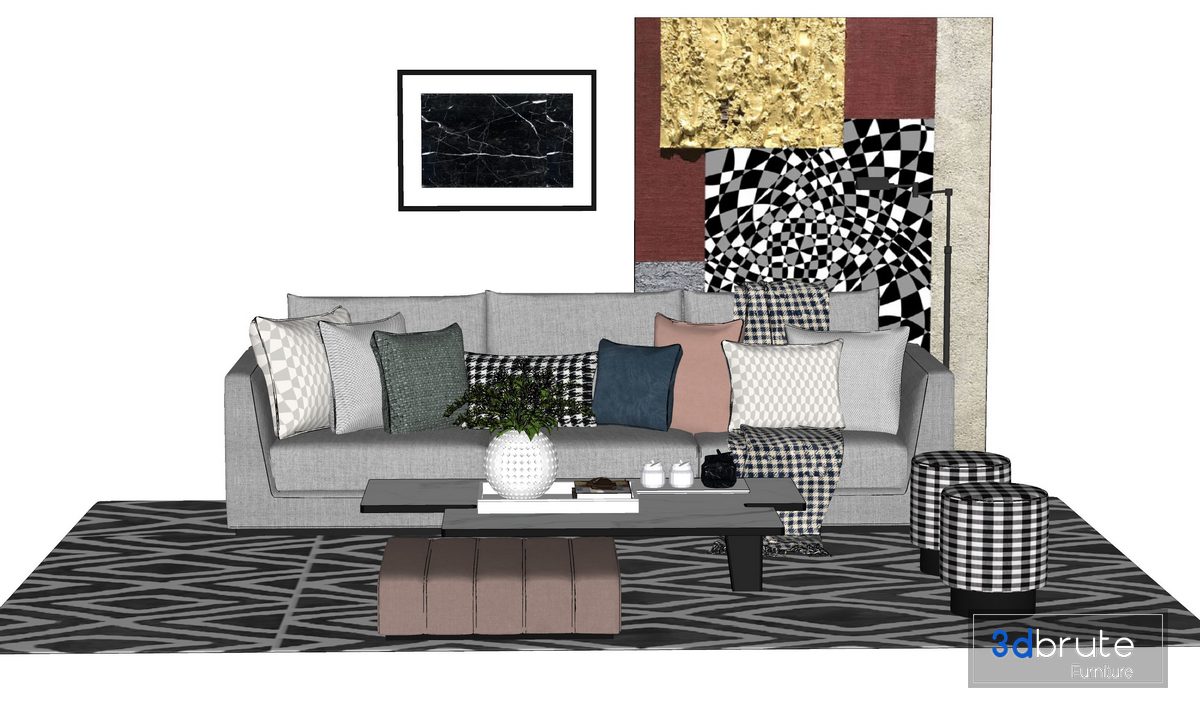 Sofa set Sketchup109