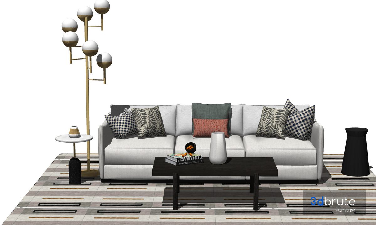 Sofa set Sketchup 3d model Sketchup Download Free 3dbrute