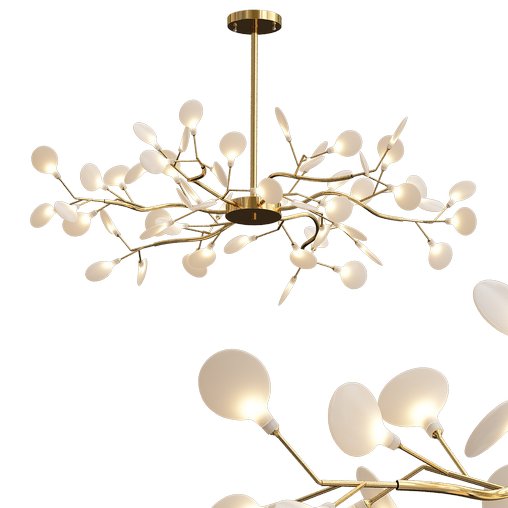 Modern firefly chandelier white